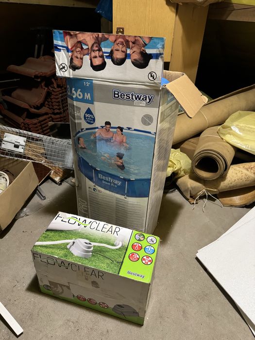Basen bestway 3,66m x 76cm z PODGRZEWACZEM WODY + akcesoria