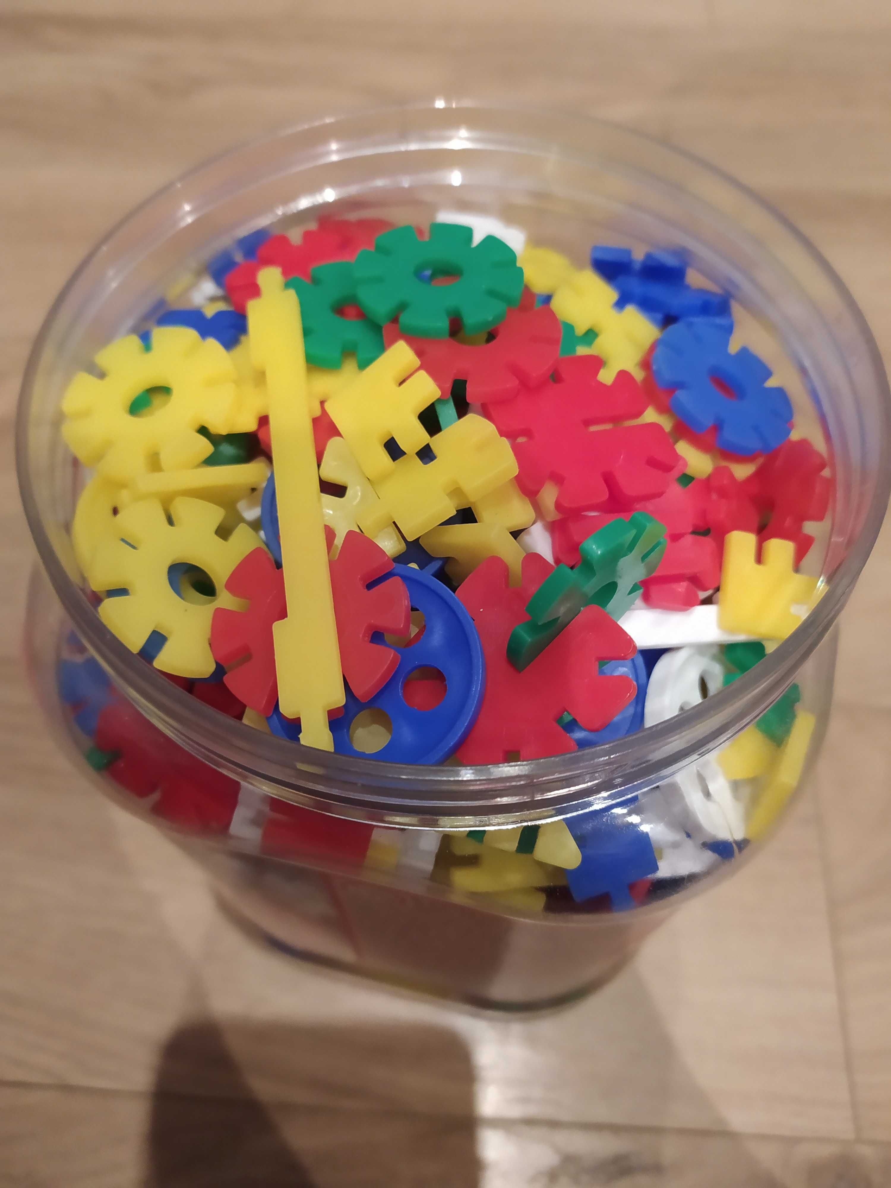 Klocki, GEO, 500g, rozwijają motorykę, DUŻO, w pojemniku