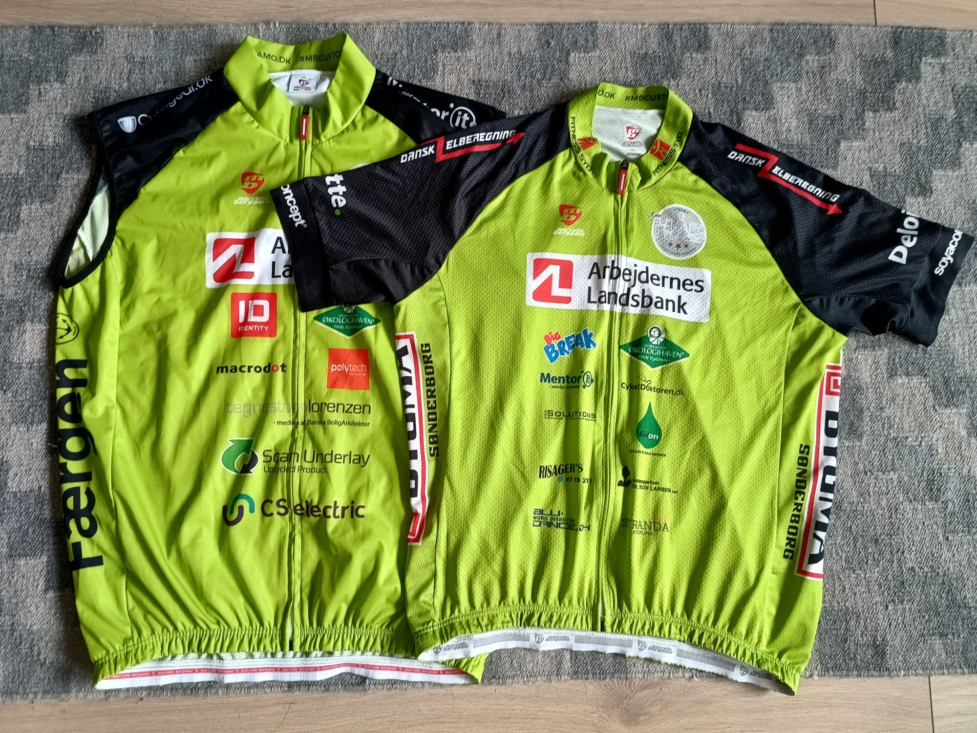 Koszulka i kamizelka kolarska męska Marcelo Bergamo roz XL zestaw 2szt
