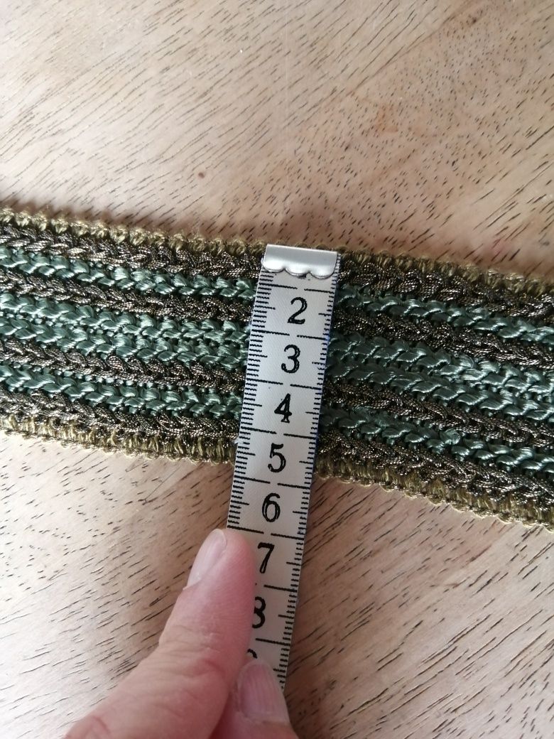 Fita galão de seda verde e dourado novo artesanato e DYI
