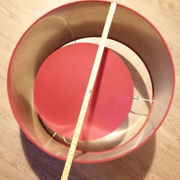 Lampa wisząca z czerwonym abażurem 50 cm