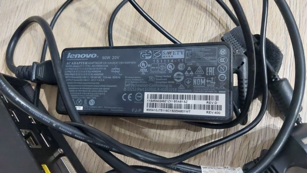 Stacja dokująca Lenovo 4X10E52941 + zasilacz pełen zestaw