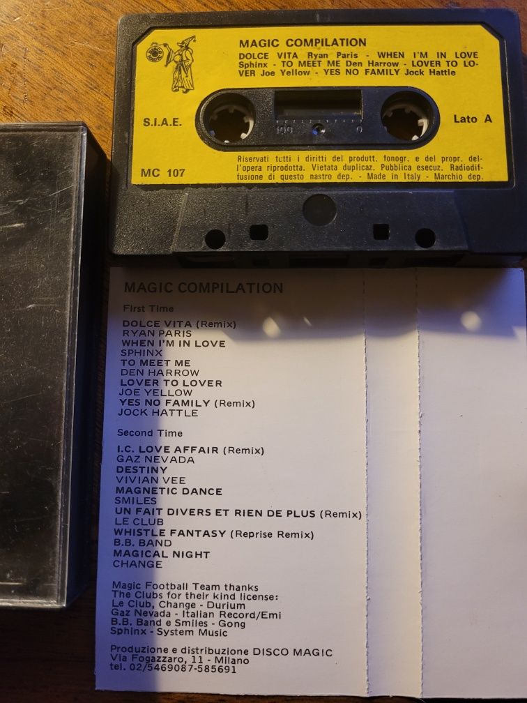 Kaseta MC Magic Compilation /Italo Disco mixtape/ 1983 Discomagic Rec.