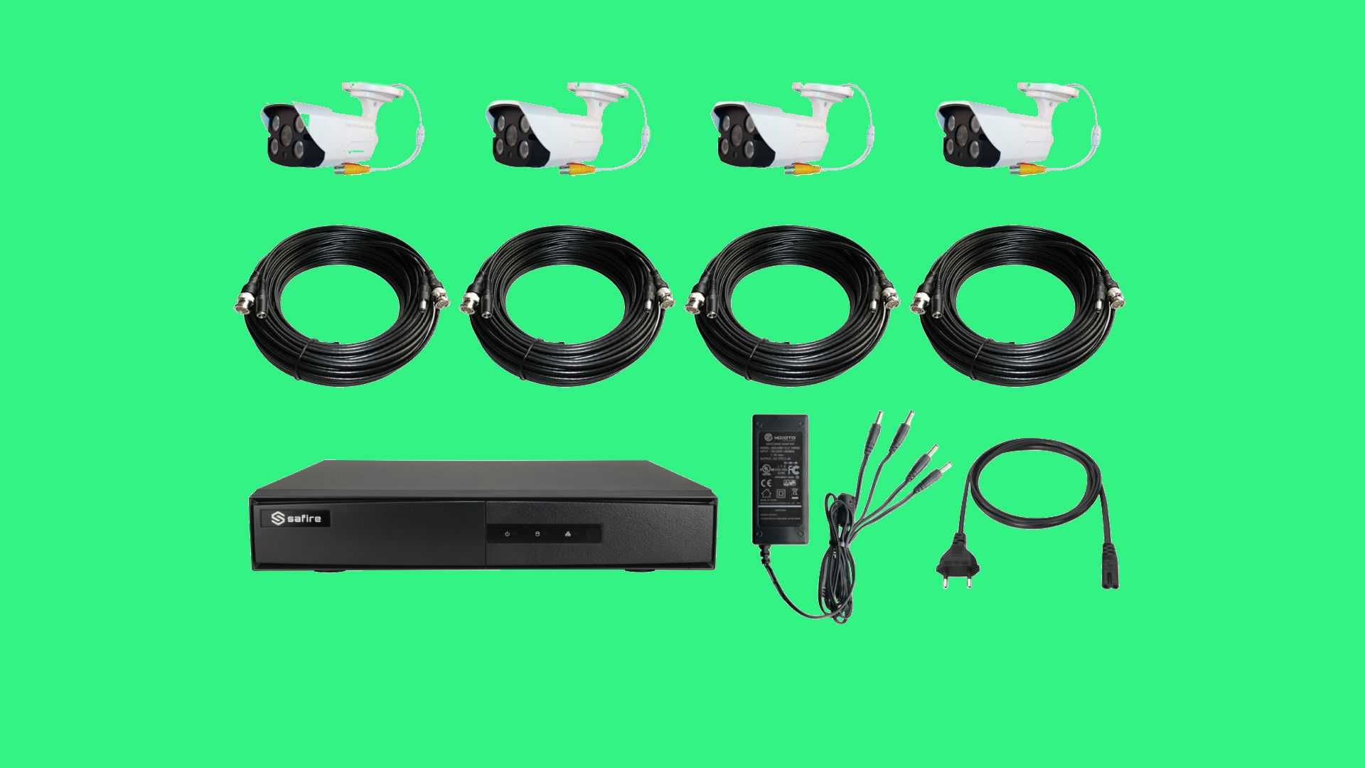 Kit Vigilância Completo com 4 Câmaras + Gravador HD | 139€