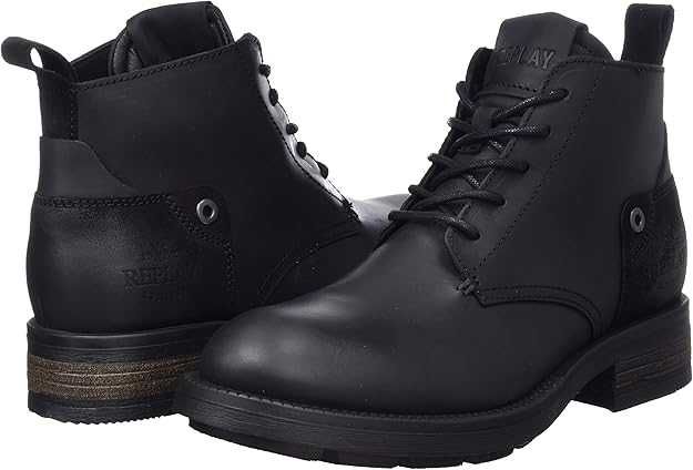 Botki skórzane czarne męskie Replay Ryder Chukka  rozmiar43