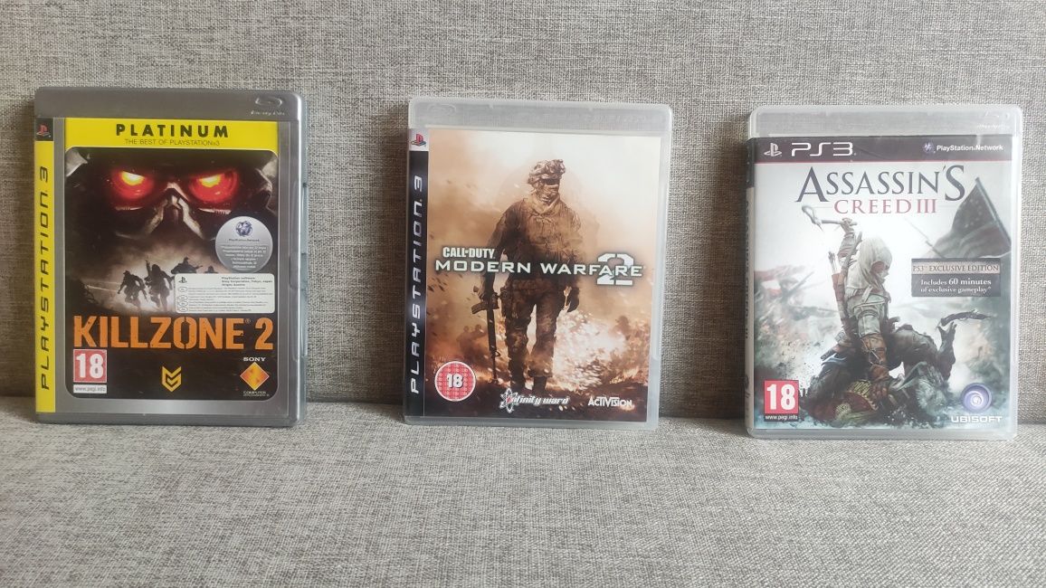 Assassin's Creed III Killzone 2, COD 2 Modern Warfare PS3 po 40pln szt