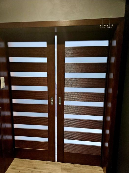 Drzwi wewnętrzne drewniane 3 sztuki