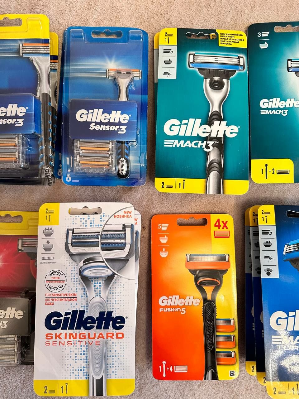 Станки, картриджі, Gillette Mach3, Fusion, Proglide, Venus ,Bic