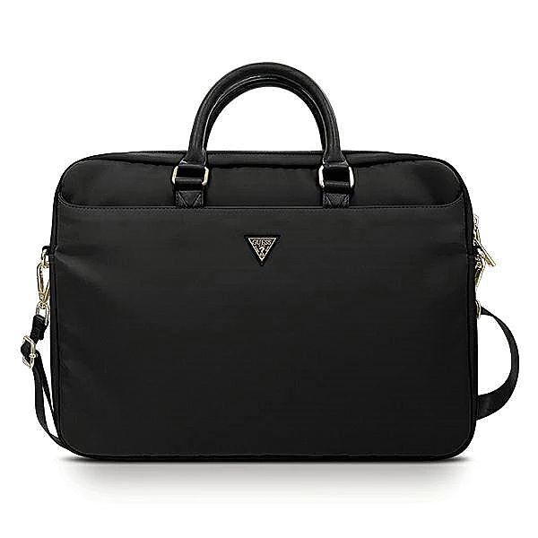 Torba Guess Nylon Triangle Logo na laptopa 16" - czarna