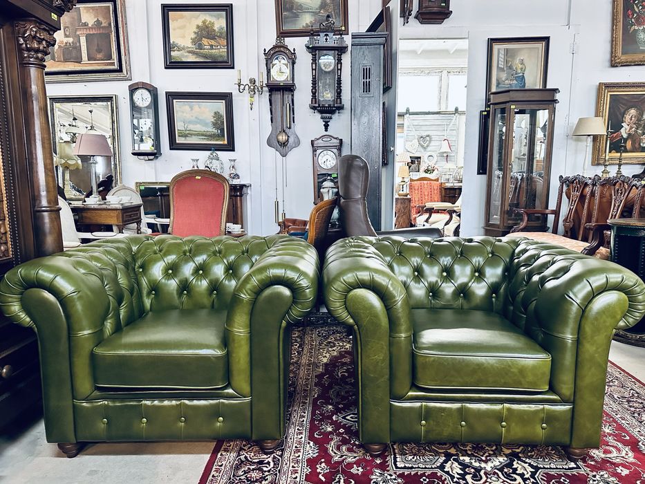 Ekskluzywny, angielski KOMPLET CHESTERFIELD 3+1+1 :)