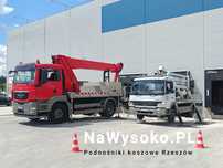 Zwyżka Przeworsk 18m, 23m, 32m, usługi podnośnikiem koszowym, wynajem