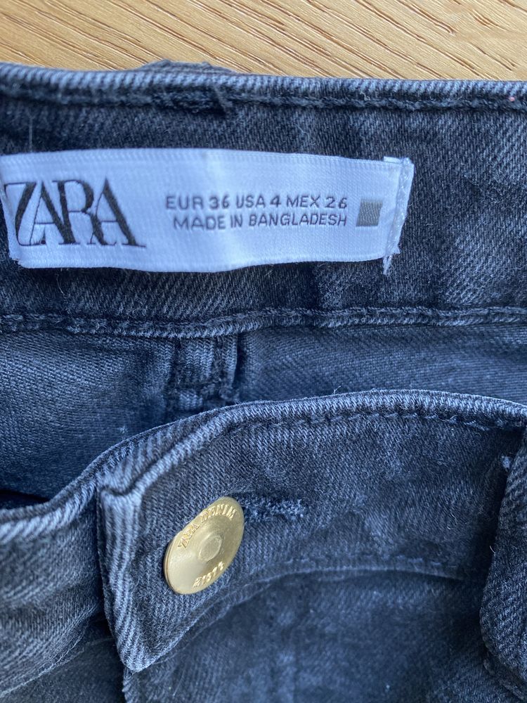 Spodnie jeansy skinny ZARA 36 czarne