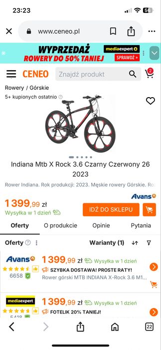 Rower indiana w stanie idealnym