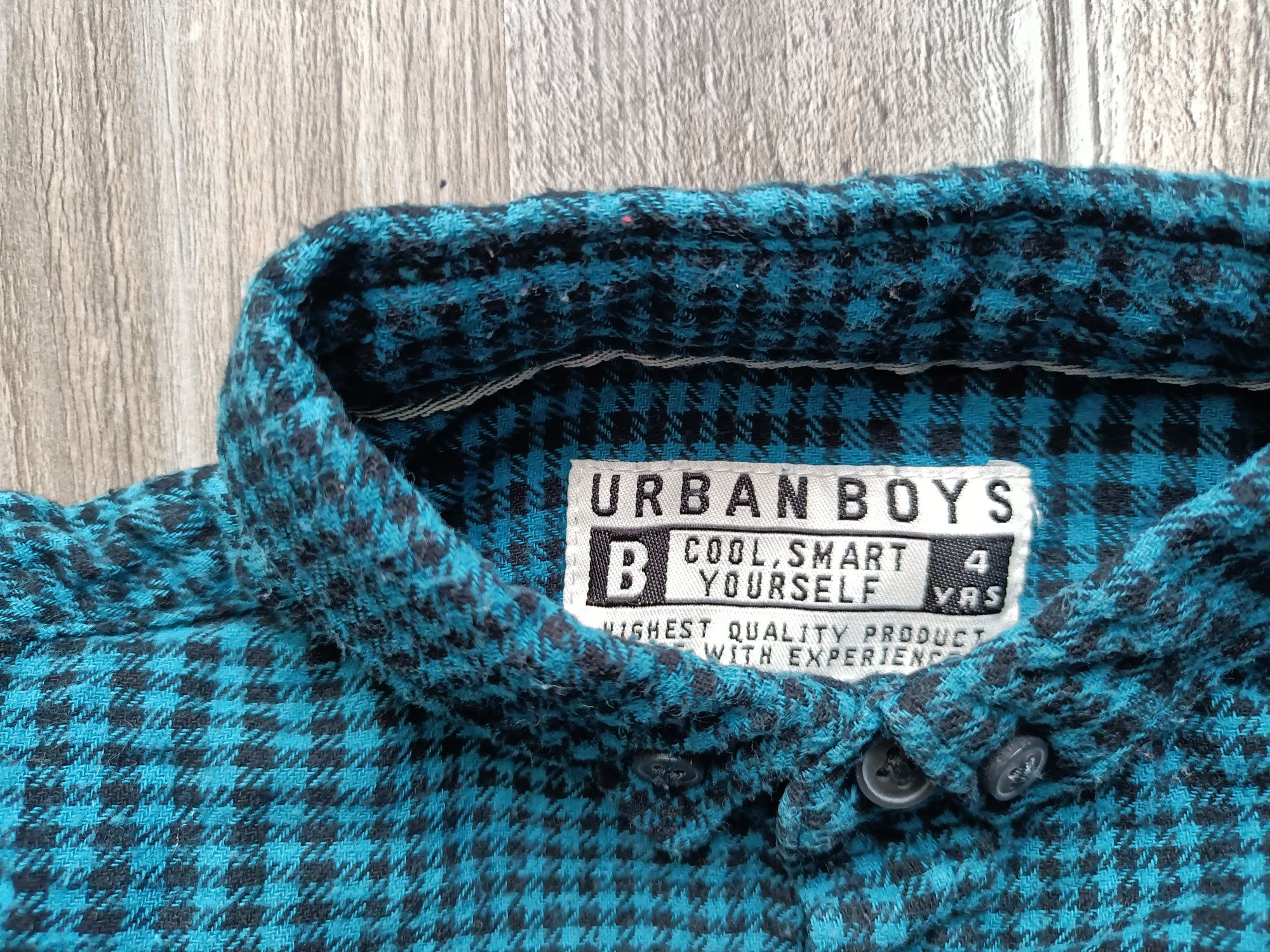 Koszula flanelowa dziecięca chłopięc Urban boys w kratkę 4 latka