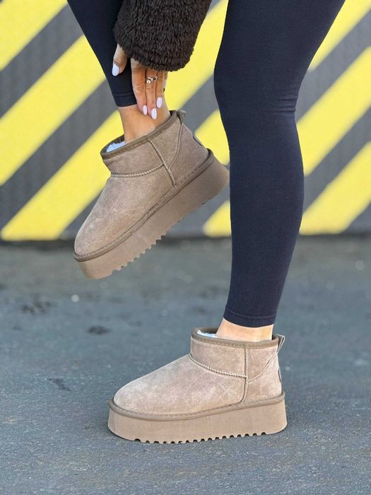 Жіночі UGG зимові на хутрі (36-41) черевики замшеві Уггі Угги