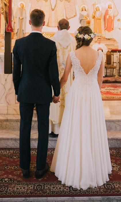 piękna suknia ślubna boho, rustykalna, muślin, rusałka, zwiewna, ślub