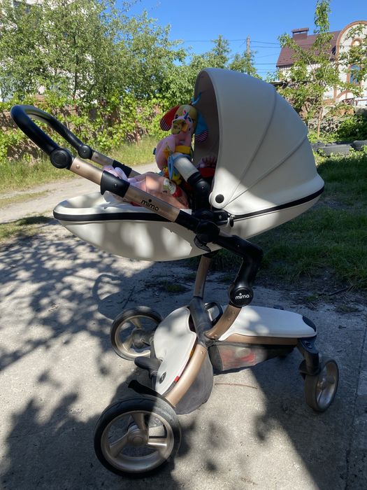 Коляска Mima Xari 2 в 1 Белая Коляска прогулочная и люлька Трансформер