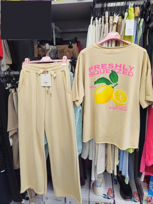 Dresy damskie Azara Italy, beżowe r. Uni bawełna !!!