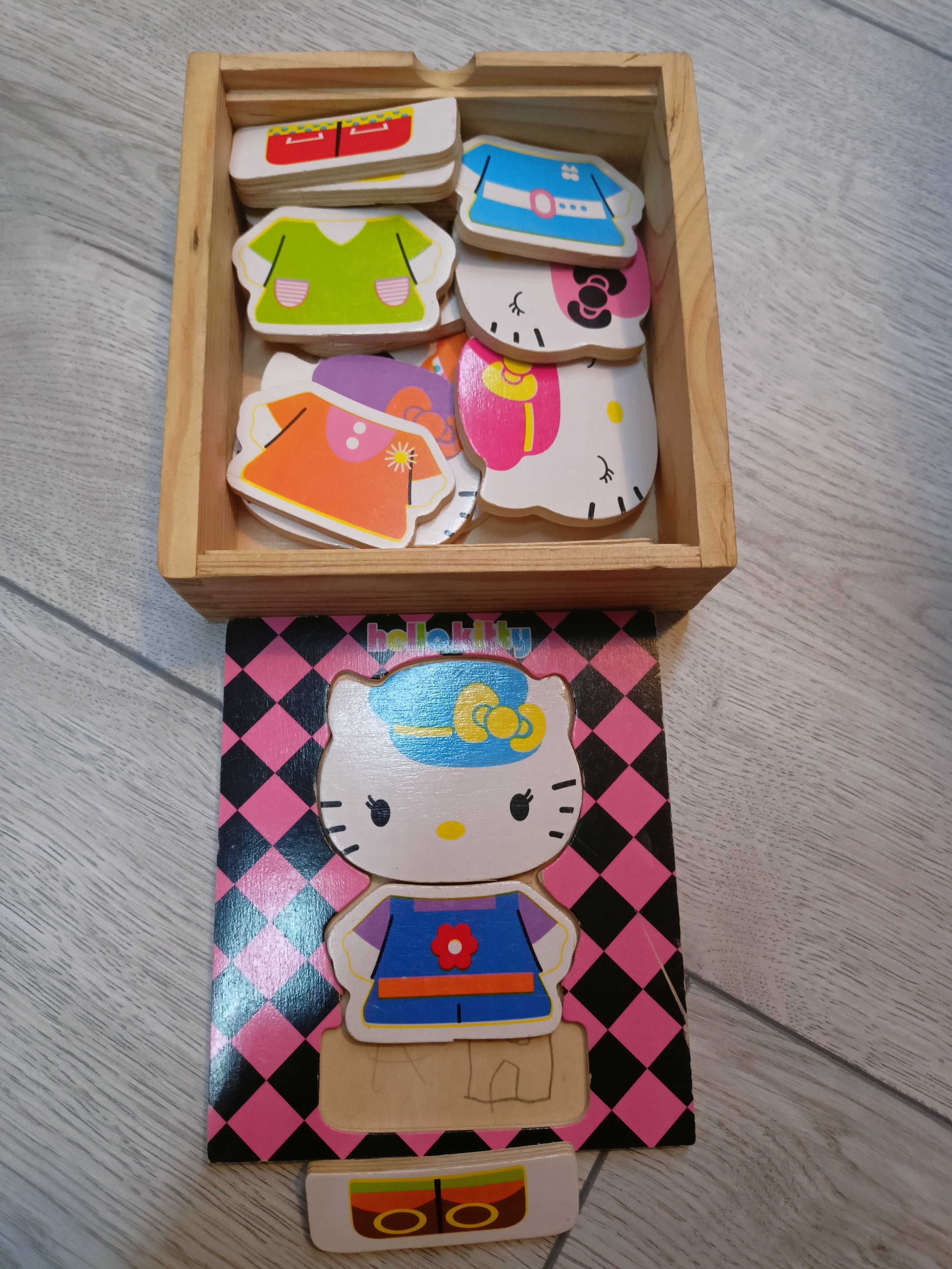puzzle drewniane Simba Eichhorn Hello Kitty  przebieranki 16 elementów