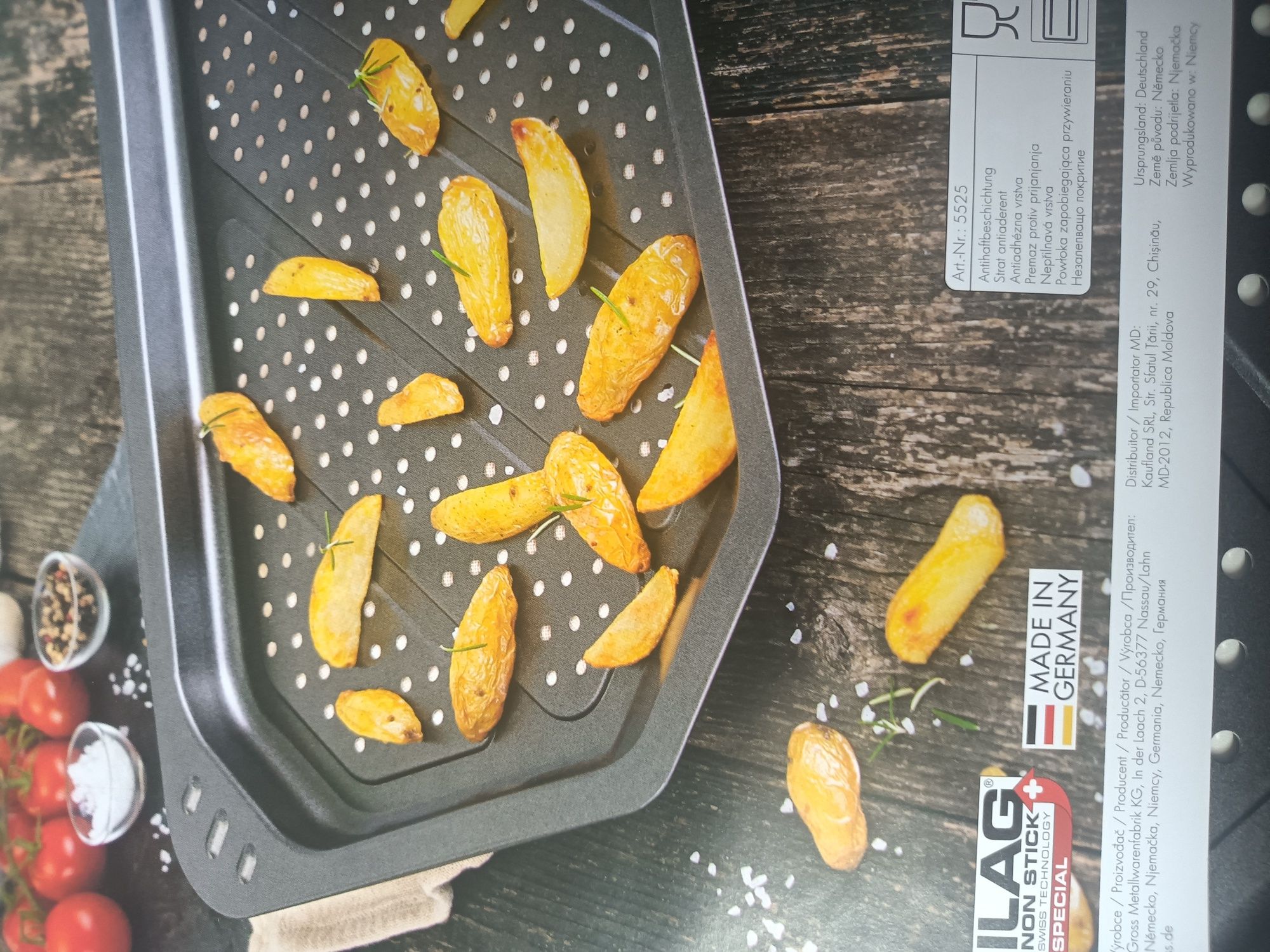 Blacha do pieczenia frytek pizzy EasyOven 41/31.5/2.5 cm