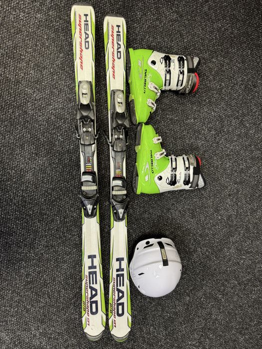 Zestaw Narty Junior Head 137cm + buty dalbello 25cm + kask Bolle