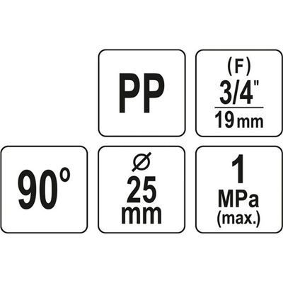 Kolanko Do Rur Pe 90St 25Mm X 3/4" Pp