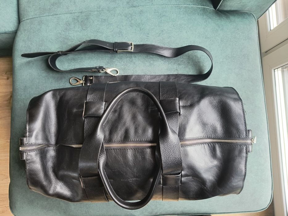 Elegancka skórzana torba Cholewińskii TB-644 - stan idealny