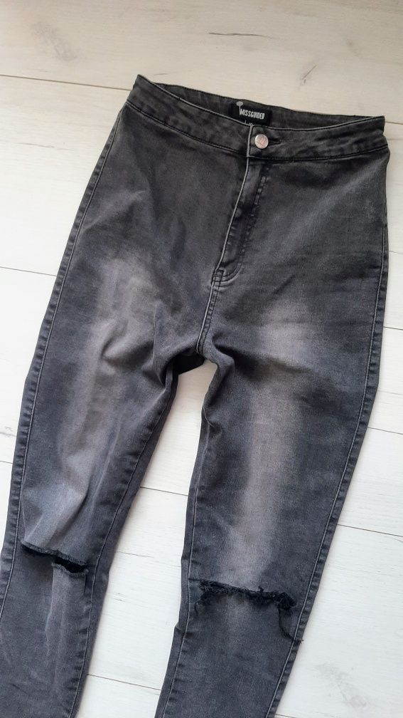 Czarne jeansy Missguided M dziury