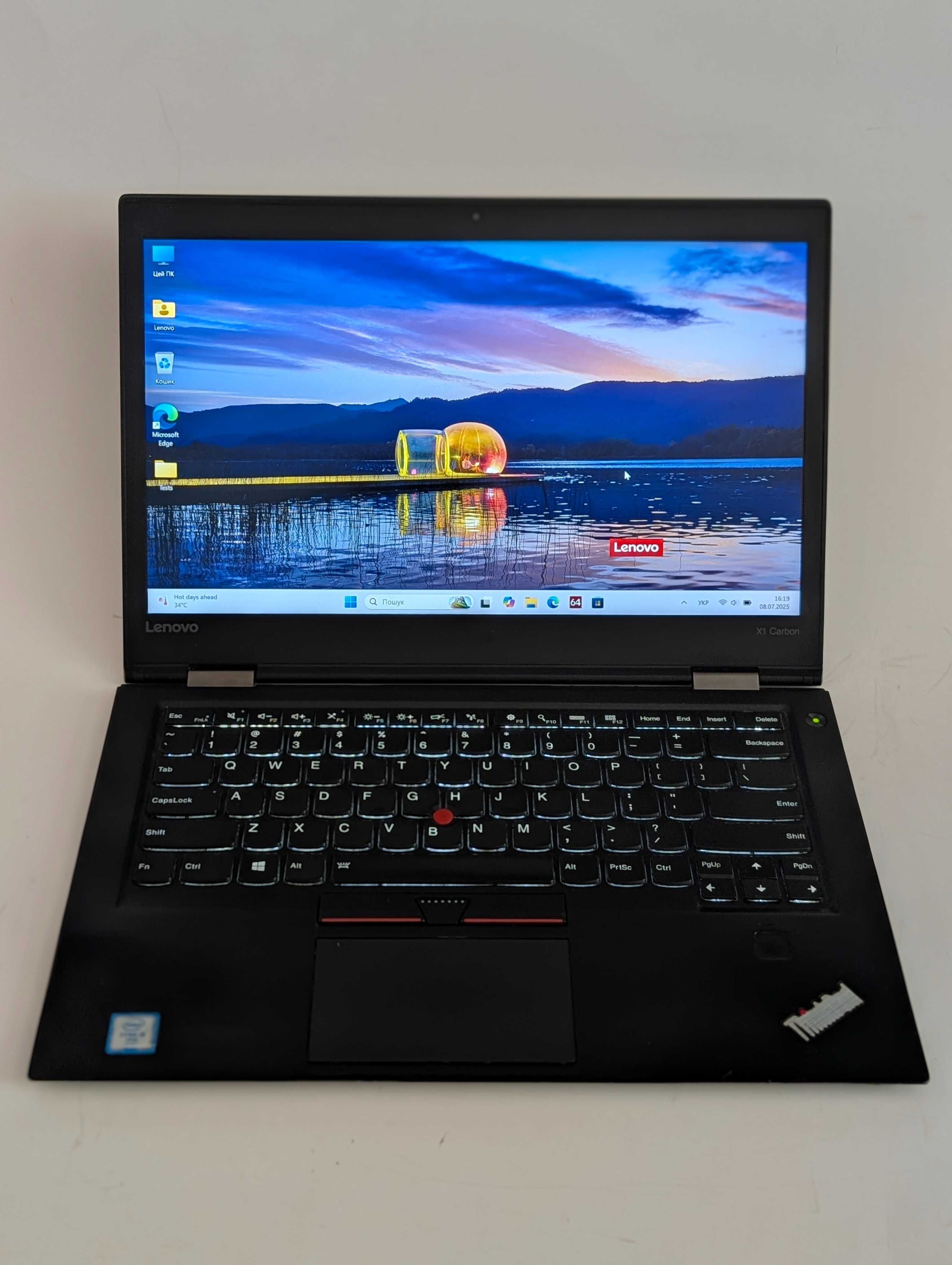 14" Lenovo Thinkpad X1 Carbon 4th (i5-6300U, 8GB, SSD 256, підсвітка)