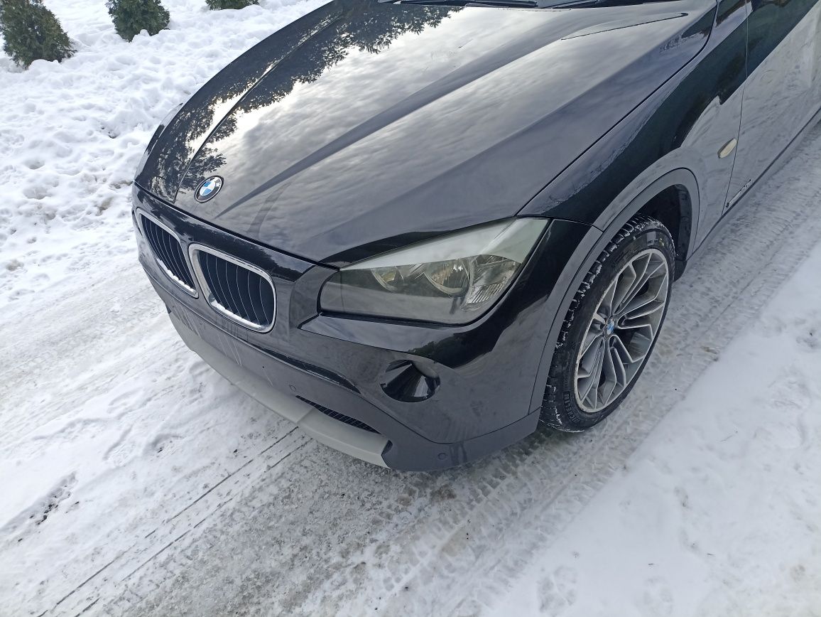 Kompletny przód BMW x1 e84 2.0d n47 maska zderzak pas 475 black saphir