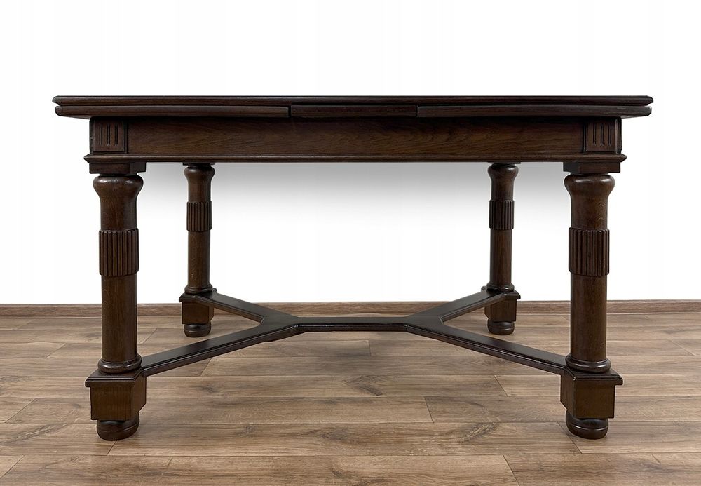 STÓŁ rozkładany ANTYK stuletni na 10 osób