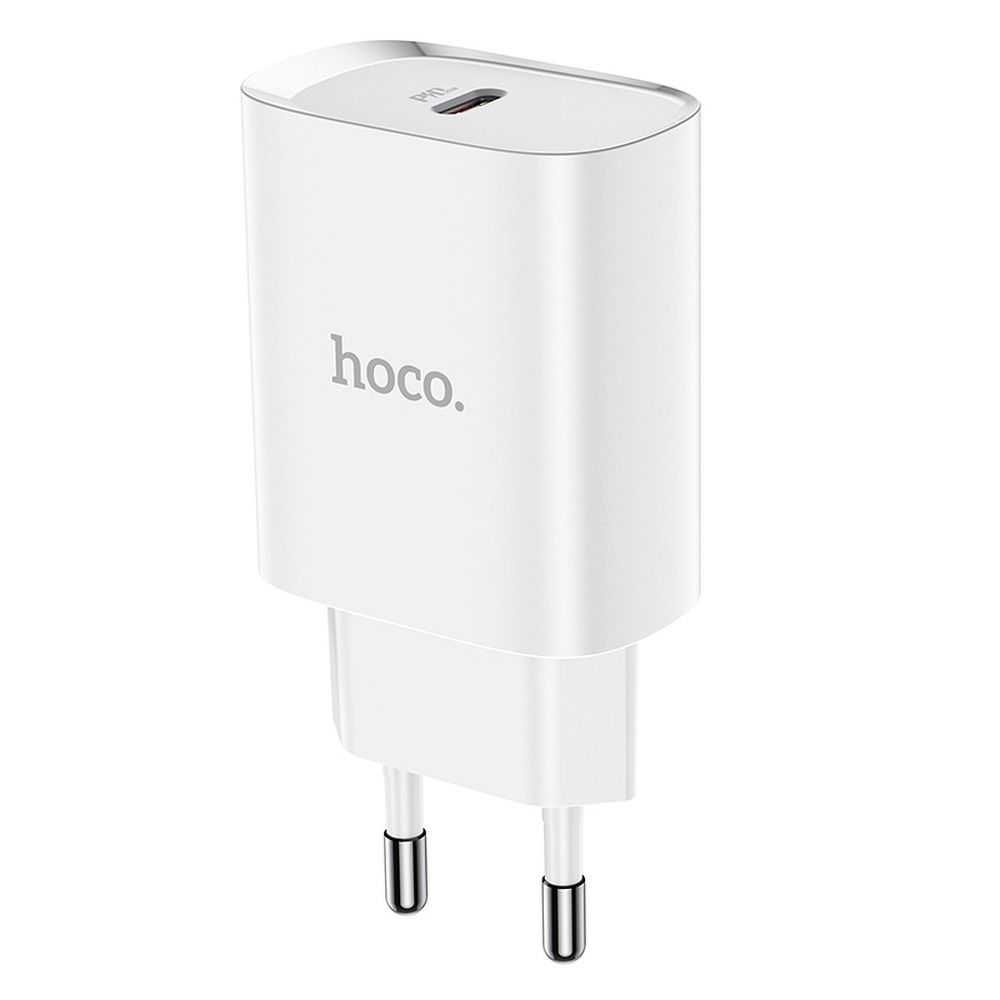 HOCO ładowarka sieciowa Typ C PD 20W Fast Charge Smart N14 biała