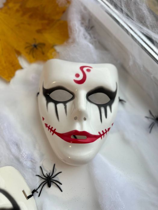 Маска Хеллоуин Кошка Заяц Ажурная Карнавальная Крик