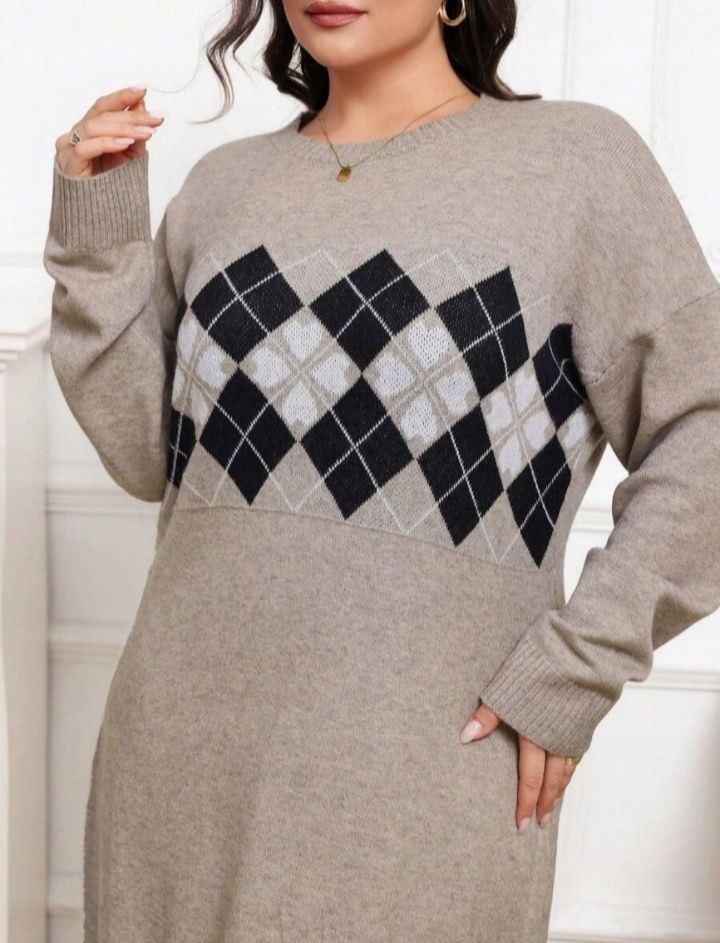 dzianinowa sukienka PLUS SIZE rozmiar 52 XXXXXXL 6XL SHEIN
