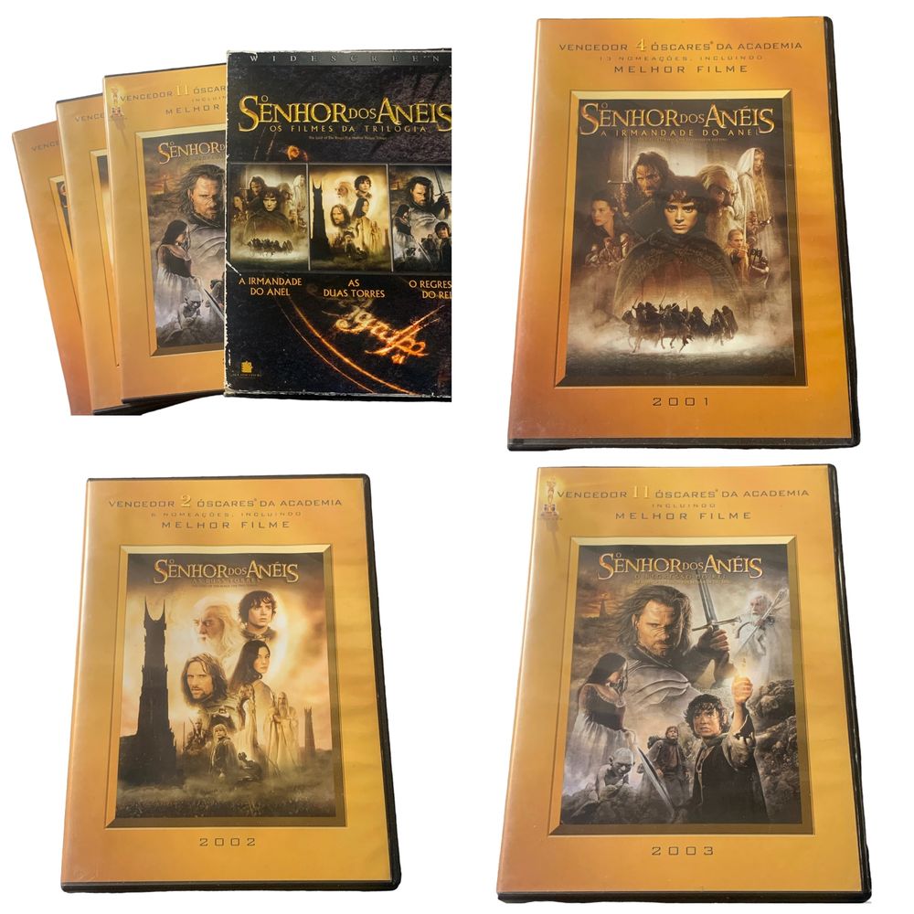 Senhor dos Aneis TRILOGIA 3 Dvd’s 6 Discos (Lord of the rings) Coleção