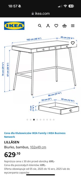 Biurko dzieciece ikea