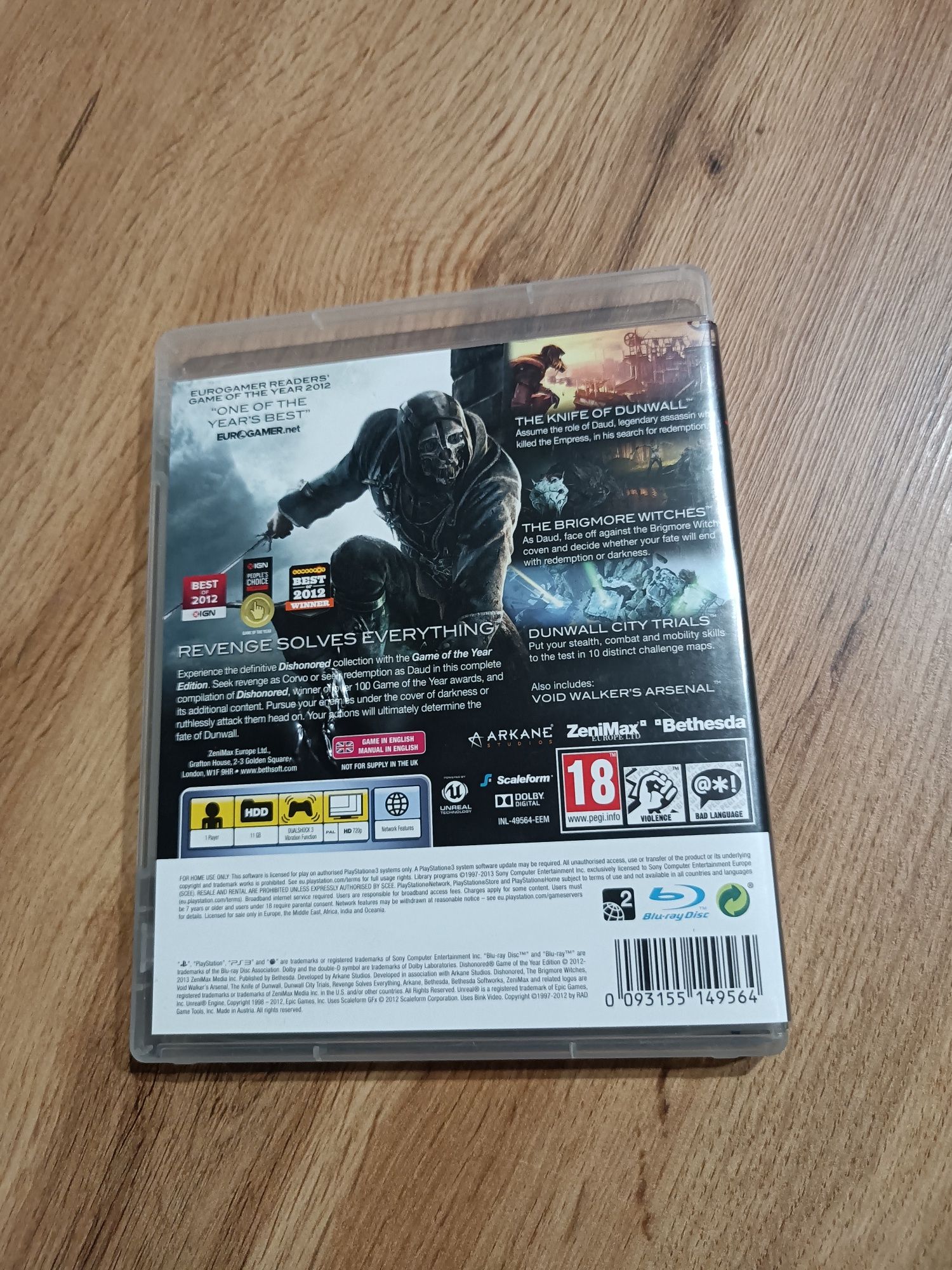 Dishonored GOTY Edition PS3