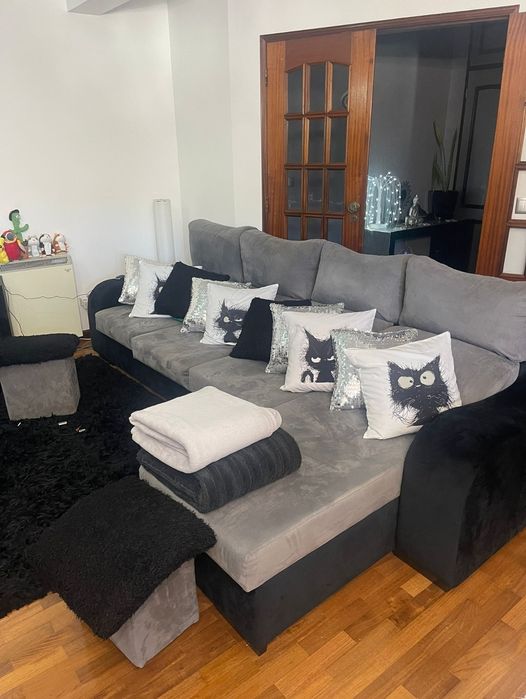 Sofá 3 lugares + chaise long