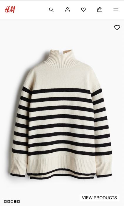 Стильний та вишуканий подовжений светр,(S i М) H&M