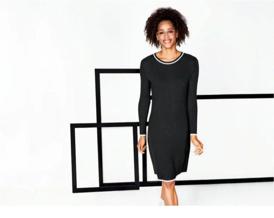 Женское чёрное платье ESMARA®, с вискозой размер S  L