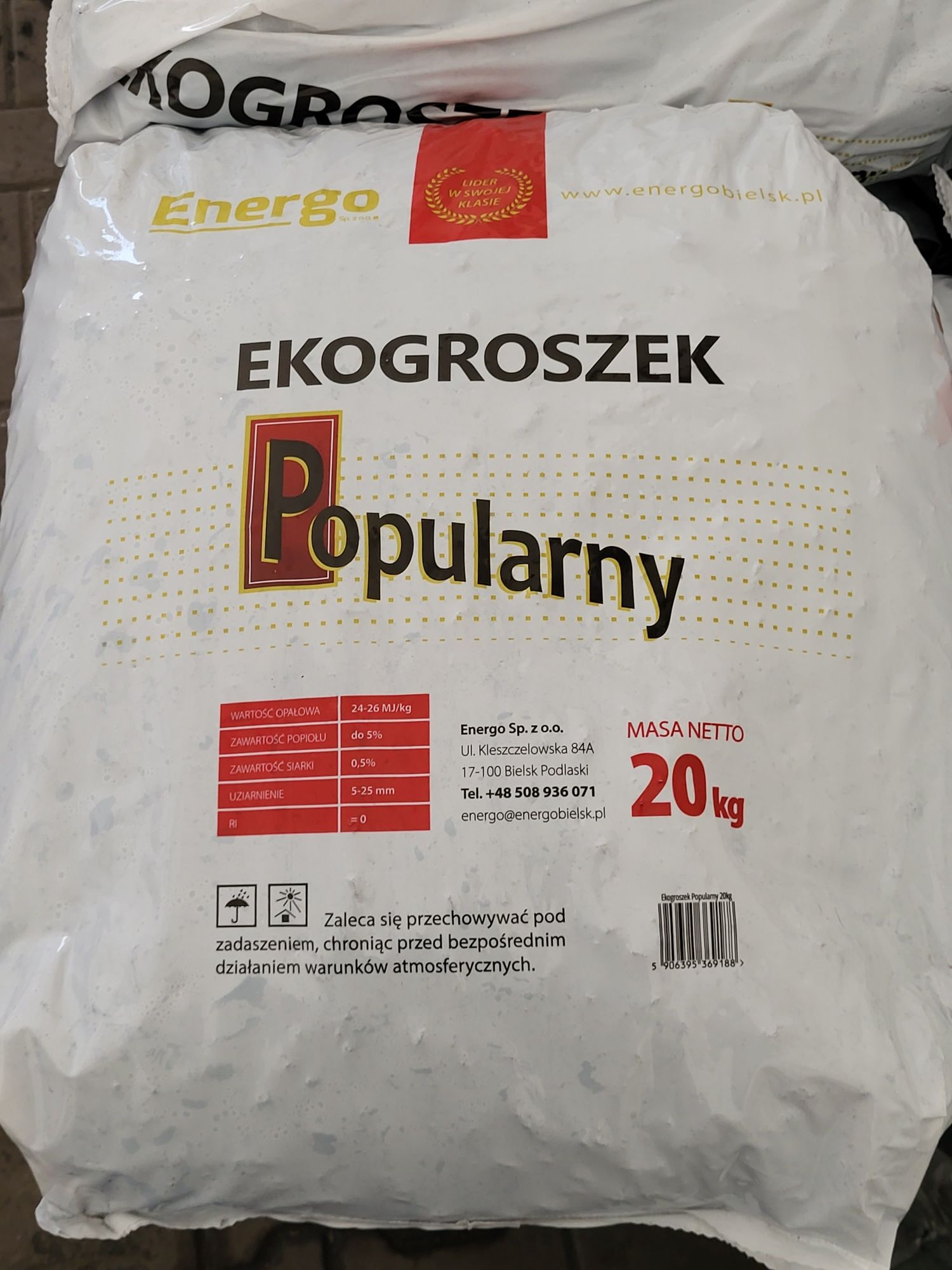 Ekogroszek Popularny Energo Nowość Węgiel 24-25 MJ/KG