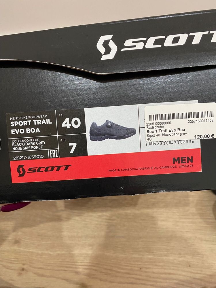 Buty rowerowe Scott Sport Trail Evo BOA - rozmiar EU 40