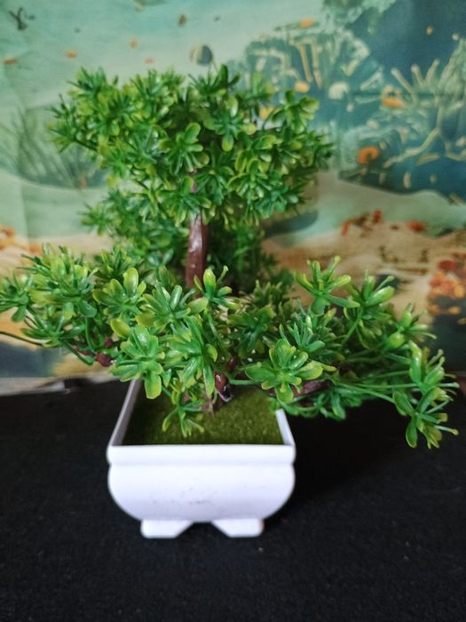 Tylko 17 zł Wyjątkowe Sztuczne drzewko bonsai z doniczką i podłoże z m
