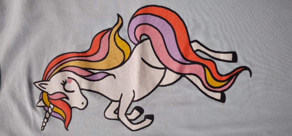Bluzka miętowa kucyk Pony H&M 122/128cm