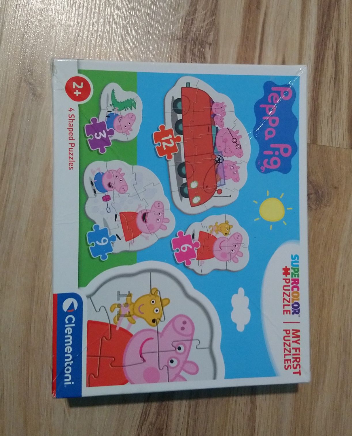 supercolor puzzle peppa pig 4 shapes 2+