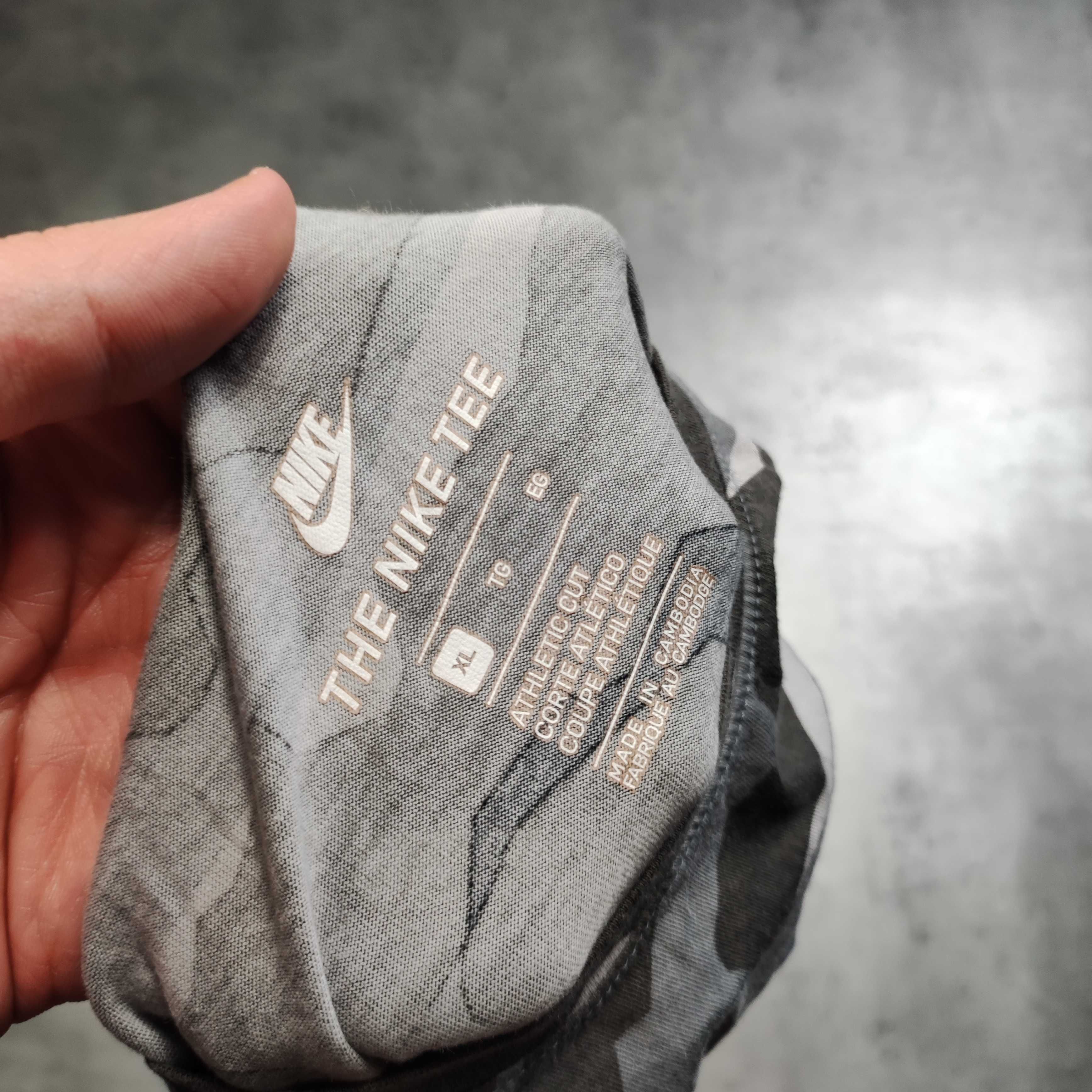 MĘSKA Koszulka Bawełna Moro Camo Kamuflaż Bawełna sportowa Nike Logo