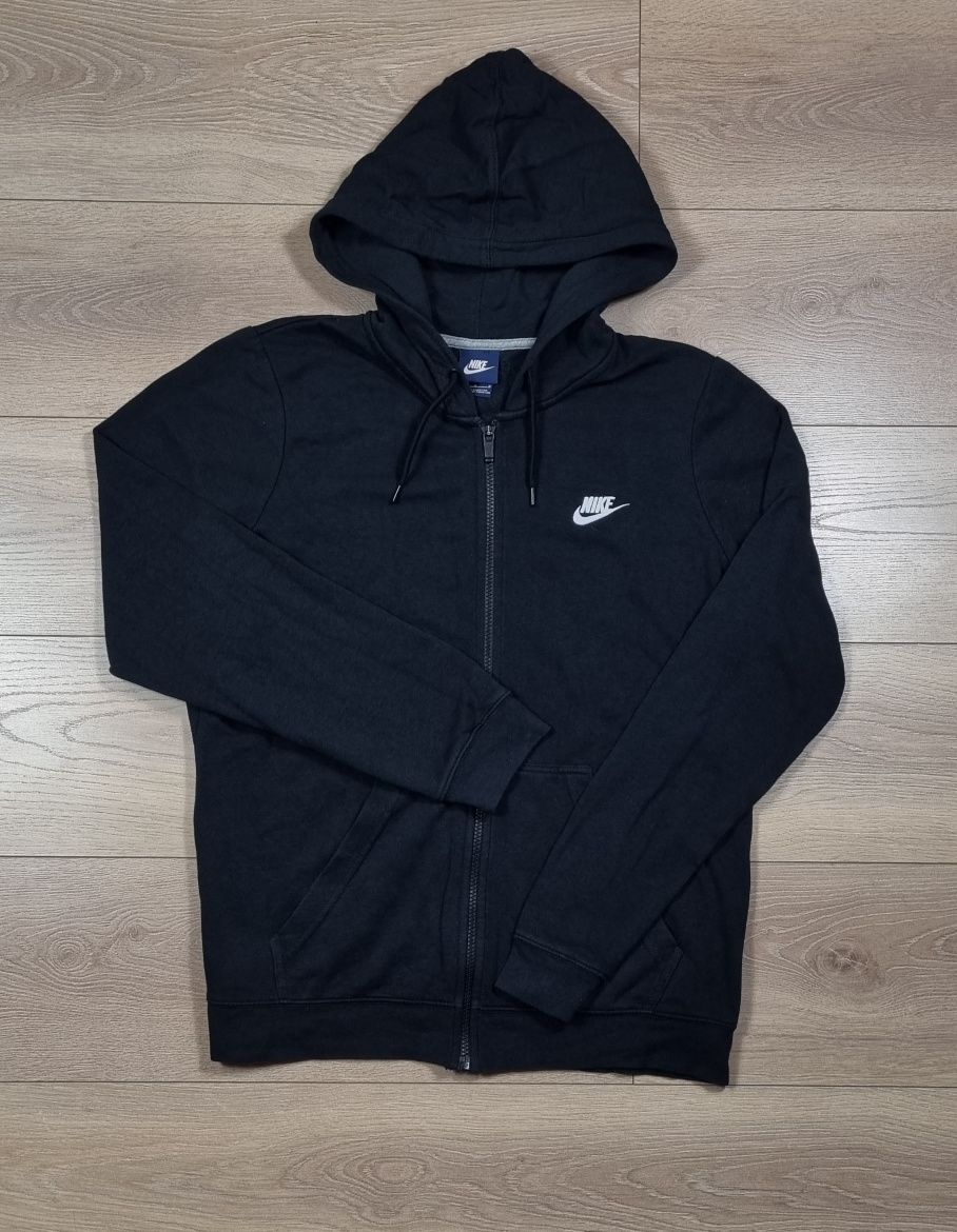 Bluza damska Nike, na suwak, rozsuwana, zip hoodie, logo,swoosh czarna