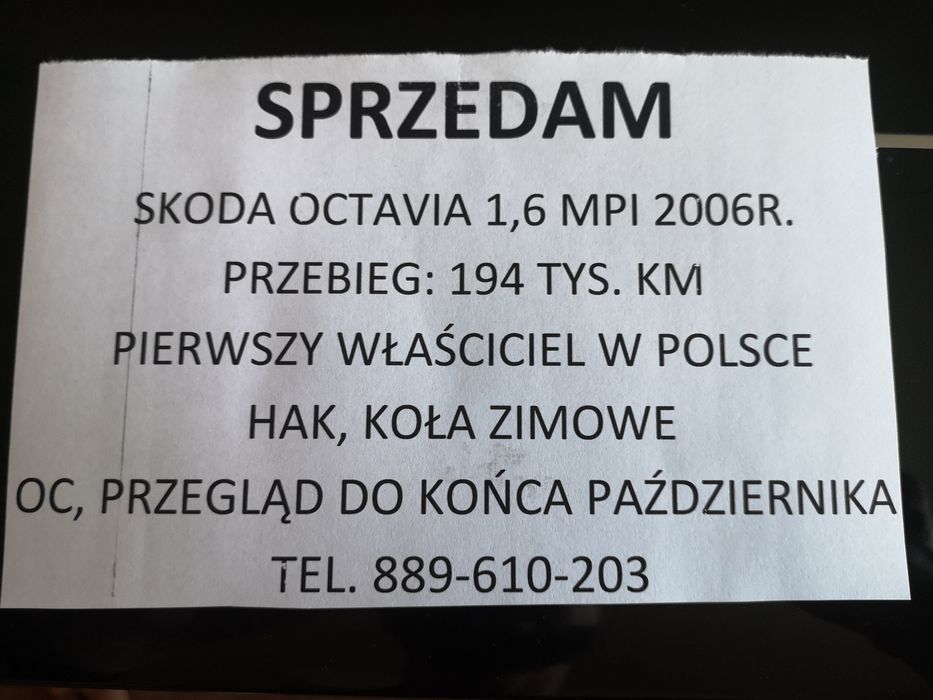 Skoda Octavia 1.6 MPI