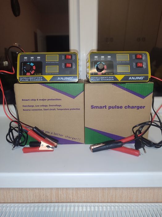 Зарядные устройства АNJING AJ-619D на 12В/24В  ОРИГИНАЛ 100%,
