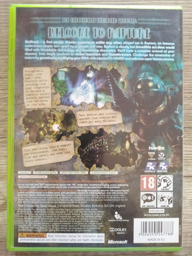 Bioshock xbox 360 gra